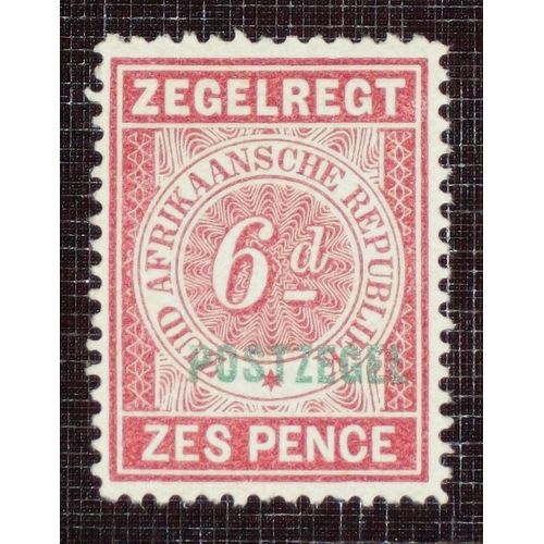 Transvaal N° 112 Neuf Sans Charnière De 1895 -  6p Rose Timbre Fiscal Surchargé Postzegel (Timbre-Poste)