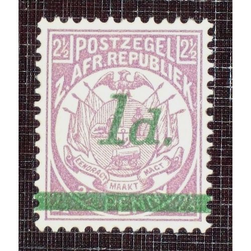 Transvaal N° 114 Neuf Sans Charnière De 1895 - 1d Sur 2 1/2p Violet « Armoiries »