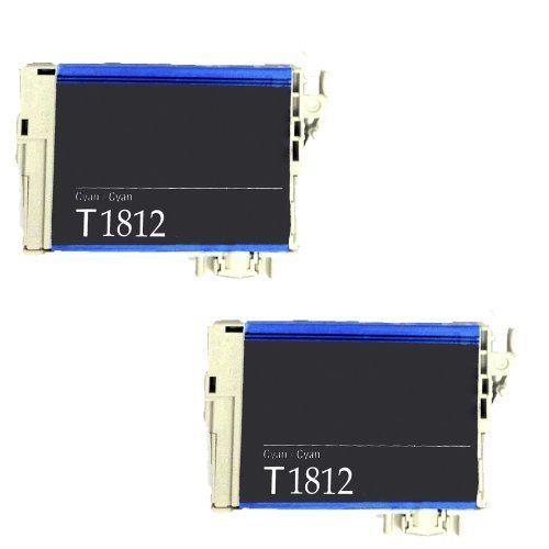 Tonercenter24 - Epson T1282 Cyan Avec Puce - 2 x Compatible Cartouche Encre pour EPSON STYLUS S22 SX125 SX130 SX235 SX420W SX425W SX435 BX305F BX305FW