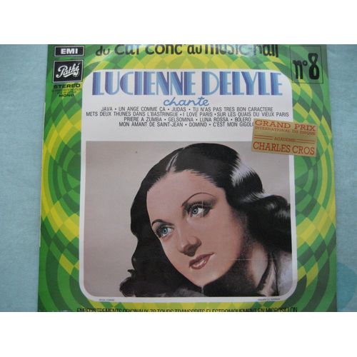 Lucienne Delyle  - " Du Caf'conc' Au Music-Hall"  - (N°8)  Grand Prix Charles Cros