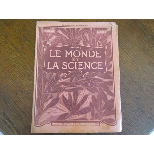 Le Monde Et La Science  N° 22 : Cinematographie / Chocolat