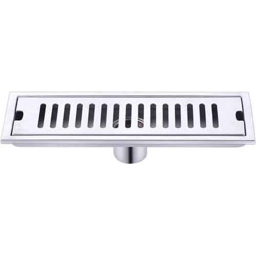 Caniveau De Douche Drain De Plancher Douche en Acier INOX Drain, anti odeur, Drain de Douche Lin¿¿aire avec Couvercle Amovible pour cuisine, salle de bain, douche, garage et cave - diverses tailles