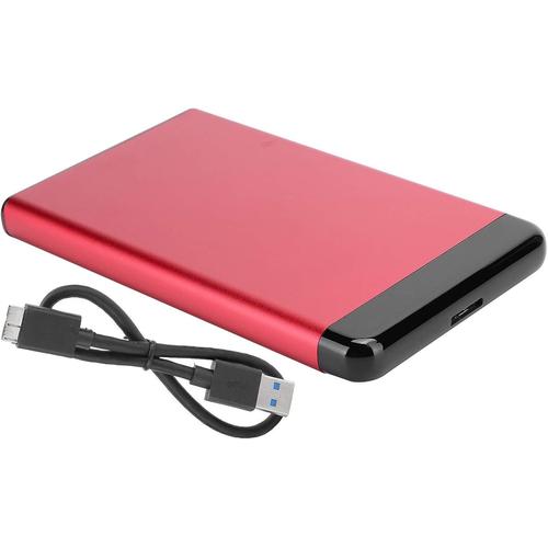 Boite de Disque Dur Externe Portable 8TB Boite de Lecteur de Disquette SSD/HDD SATA Slim 2.5 USB 3.0 Installation Facile pour Windows Rouge