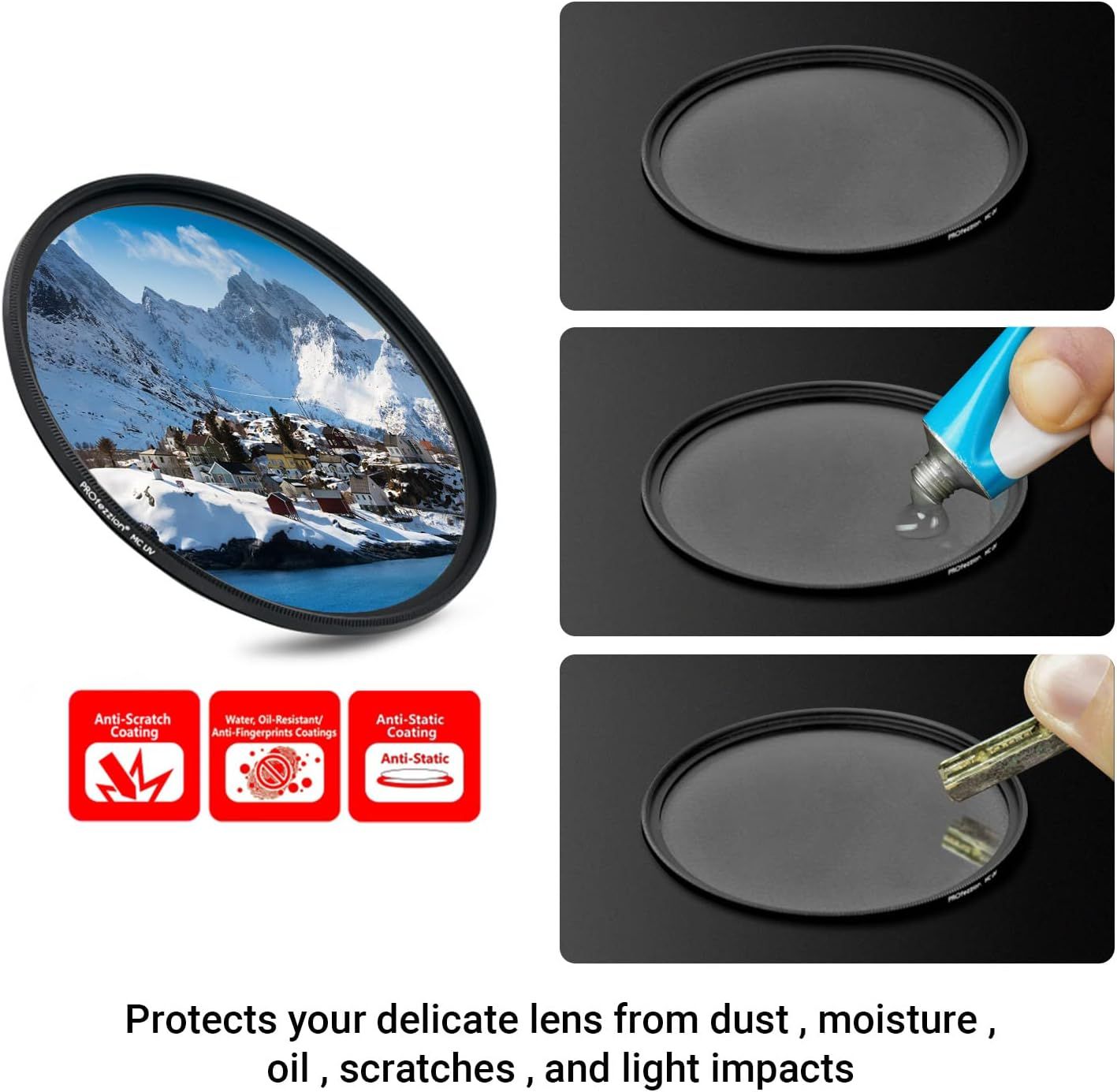 Filtre de Protection pour Objectif 77 mm Filtre UV Multicouc... - 3
