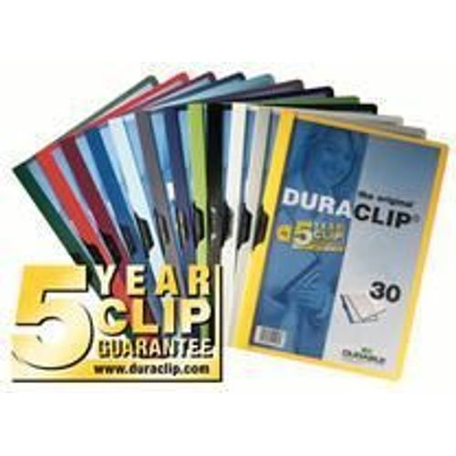 Durable Chemises A Clip Duraclip Original 30, Format A4,Bleu
