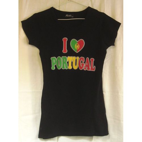 Long T-Shirt / Tunique Malaika " I &#9829 Portugal " - Taille S/M