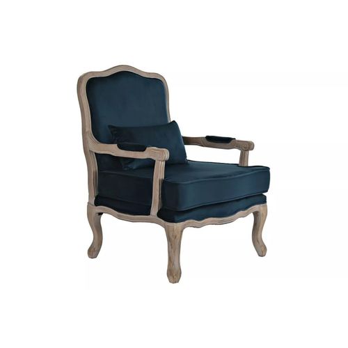 Fauteuil Bois Polyester Turquoise