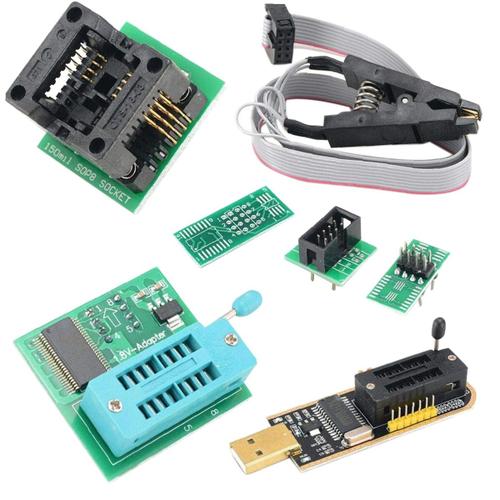 Ch341a Bios Usb Programmeur Sop8 Dip8 1.8v Prise De Conversion 8 Broches De Clips D'essai Pour Ou Carte Mère