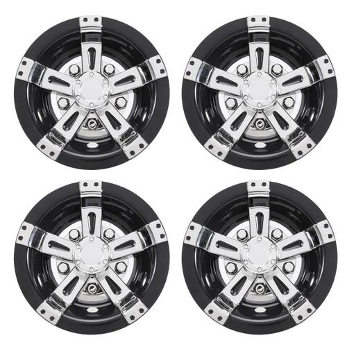 4 Pièces Enjoliveur De Roue De Voiturette De Golf De 8 Pouces, Capuchon De Moyeu À 5 Rayons Pour Voiturettes De Golf Pour Club Car, ,