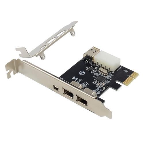 Carte De Capture Vidéo Pci-E 1x 1394 3 Ports Firewire Dv Hd Avec Interface 1394a 6 Broches À 4 Broches Ieee1394a Pour Ordinateur De Bureau