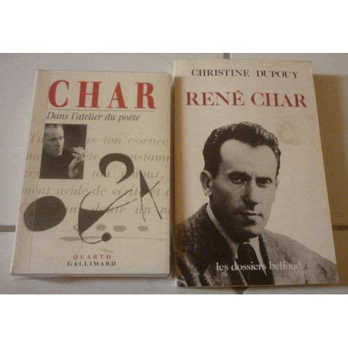 René Char : Dans L'atelier Du Poète (Quarto) + Dossiers Belfond Par Christine Dupouy