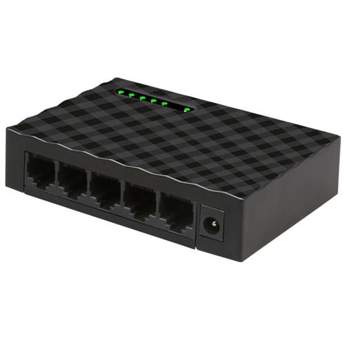 Commutateur De Réseau À 5 Ports Rj45 Gigabit Ethernet À 4 Fils 1000 Mbps Séparateur Voyage Lan Switch Hub Pour Pc Desktop Prise Ue Noir