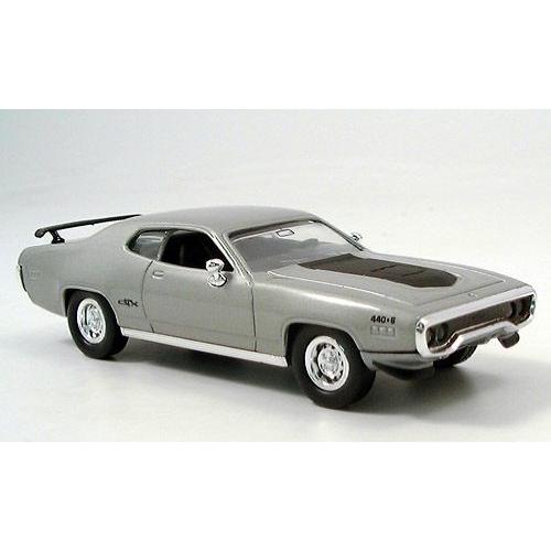 Plymouth Gtx, Met.-Grau/Noir Mat , 1971, Model Car, Yat Ming 1:43-Yat Ming