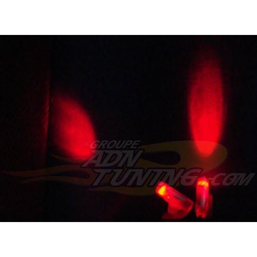 2 Megalampes Led - Na52 - Rouge - 12v - 666-Cal