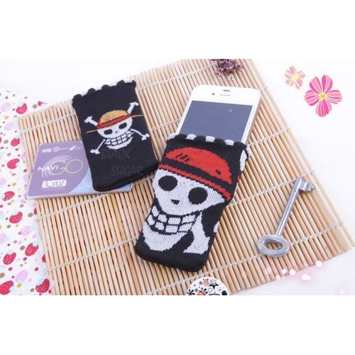 Étui Housse Portable Téléphone Bijoux  Pochette Chaussette Lot De  2 Pieces Tête De Mort Pirate