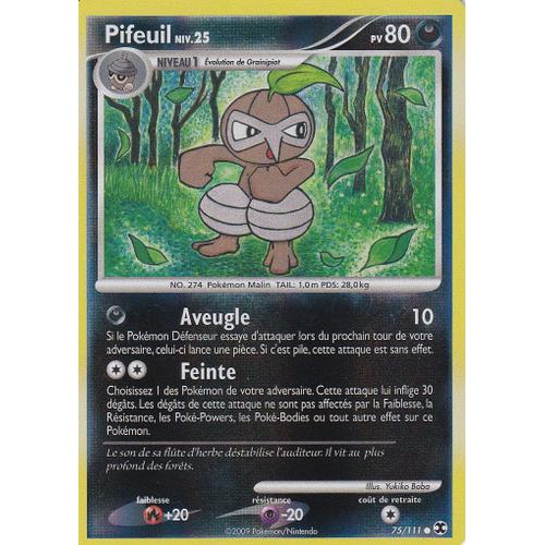 Carte Pokemon - Reverse - Pifeuil 75/111 - Rivaux Emergents -