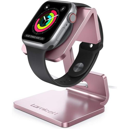 Support Pour Apple Watch, Stations De Charge - Support Dock Pour Apple Watch Series Se, Iwatch Series 6, 5, 4, 3, 2, 1, Iwatch 44mm / 42mm / 40mm / 38mm - Rose Gold