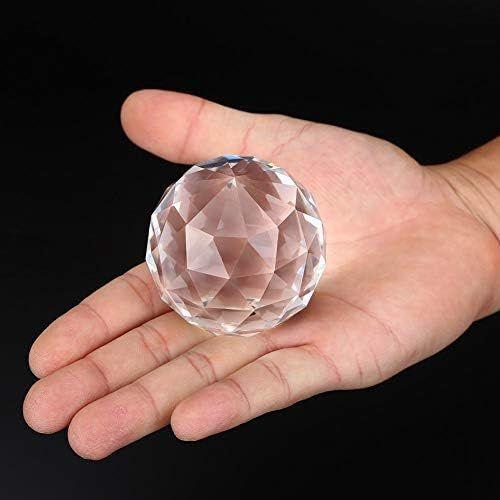 1pc Boule de Verre Clair Prismes Boule Coupe Cristaux Prismes Artificielle Boule ¿¿ Facettes pour D¿¿coration de la Maison 60/80mm(60MM/2.36in)