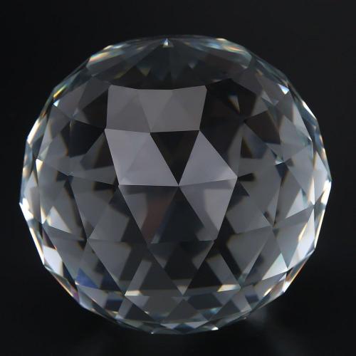 1pc Boule de Verre Clair Prismes Boule Coupe Cristaux Prismes Artificielle Boule ¿¿ Facettes pour D¿¿coration de la Maison 60/80mm(80MM/3.15in)