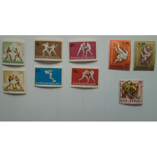 Roumanie, Lot Timbres Grand Format, Sports