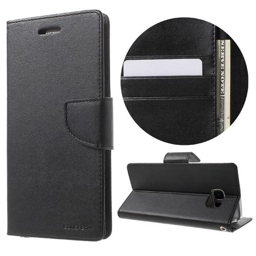 Etui Folio Pour Galaxy S6 Edge Coloris Noir Gamme Mercury Bravo