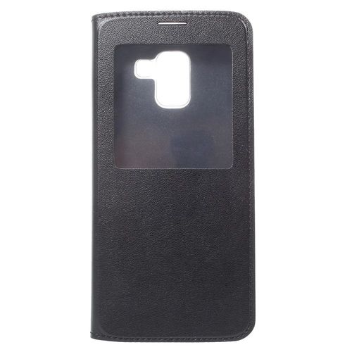 Etui Latéral S-View Noir Pour Galaxy A8-2018