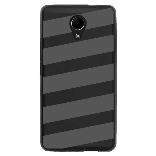 Coque Souple Pour Wiko Robby Avec Impression Motifs Bandes Grises