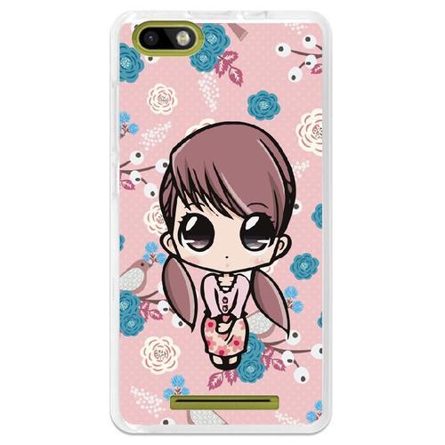 Coque Souple Pour Wiko Lenny 3 Avec Impression Motifs Petite Fille Manga