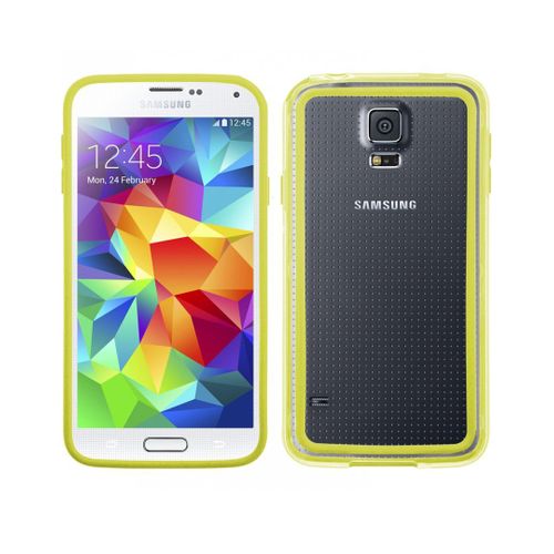 Bumper De Protection Pour Galaxy S5 Jaune Et Transparent