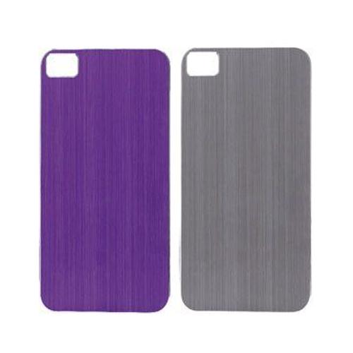 Pack De 2 Facades Arrières Adhésives Pour Iphone Gris Et Violet