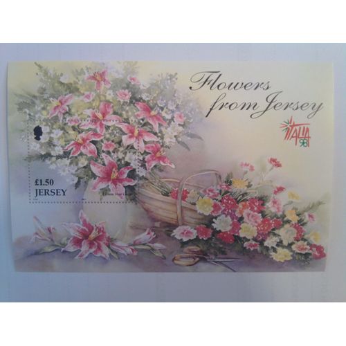 Jersey, Bloc-Feuillet Fleurs De Jersey