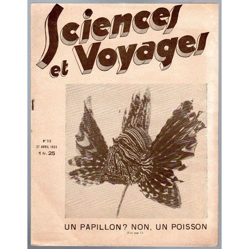 Sciences Et Voyages N° 713 Du 27/04/1933