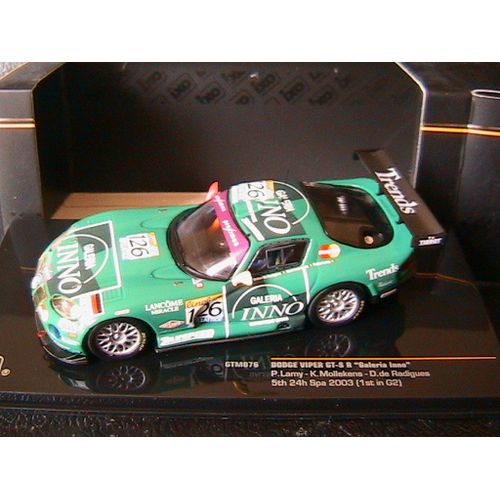 Dodge Viper Gt-S R #126 Galeria Inno 5th 24h Spa 2003 Lamy Mollekens De Radigues Ixo Gtm076 1/43-Ixo