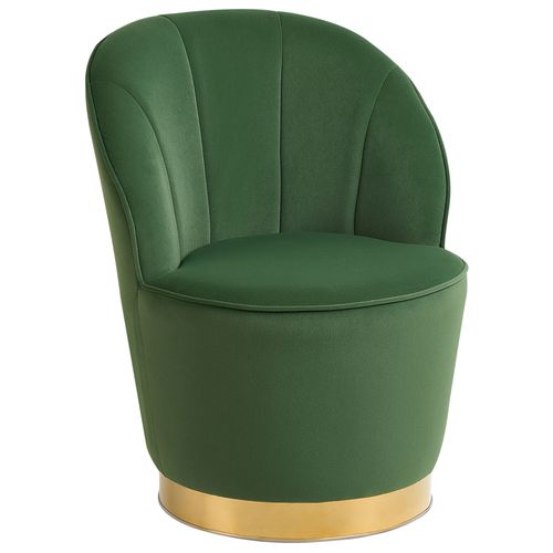 Fauteuil Alby Velours Vert Foncé