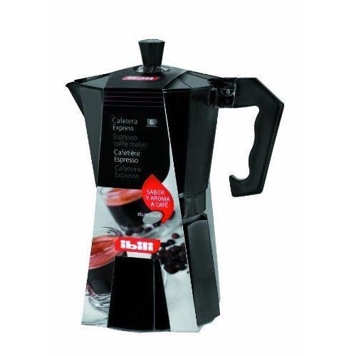 Ibili 612206 Cafetière Express 6 Tasses Bahía Black Aluminium fondu