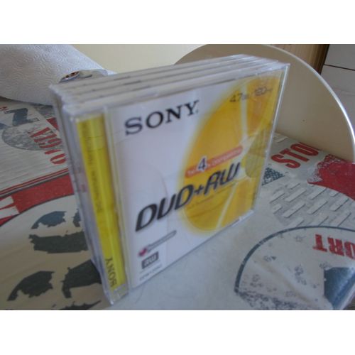 4 boitiers Sony DVD+RW 4.7gb/120mn