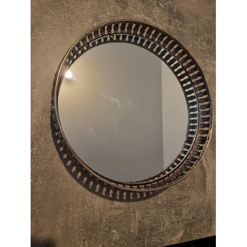 Plateau miroir métal argenté