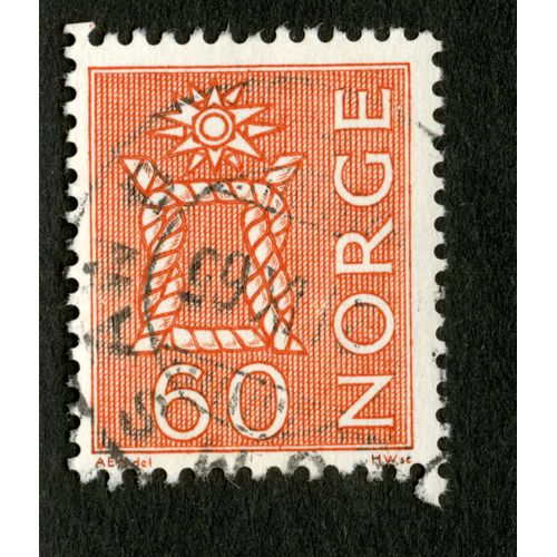 Timbre Oblitéré Norge , 60