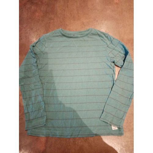 T Shirt Ml Rayé Vert Garçon 10 Ans Kiabi Très Bon État