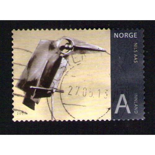 Norvege Oblitération Ronde Used Stamp Art Norvègien Sculpture Corbeau Nils Aas 2009 Wns No033.09