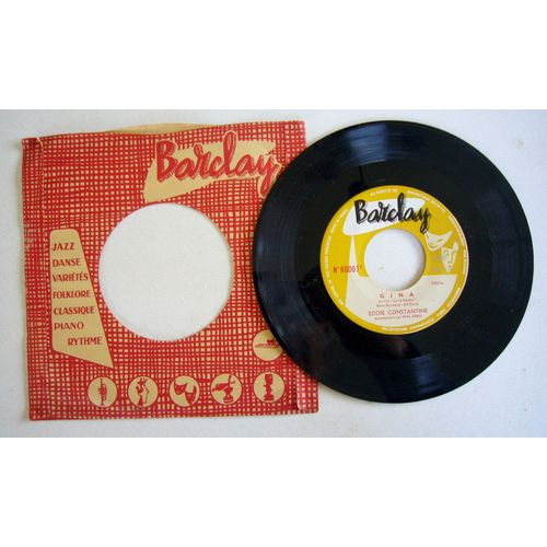 Eddie Constantine 45t Juke Box Gina- L'homme Et L'enfant / Barclay