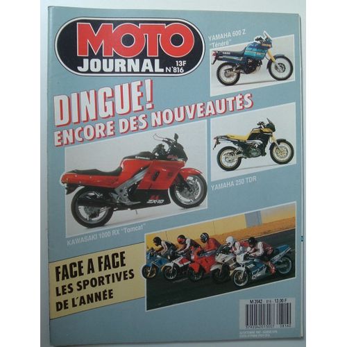 Moto Journal - Ktm 600 Mx-Yamaha 250 Tz-Sportives 1987-Kawasaki 1000 816
