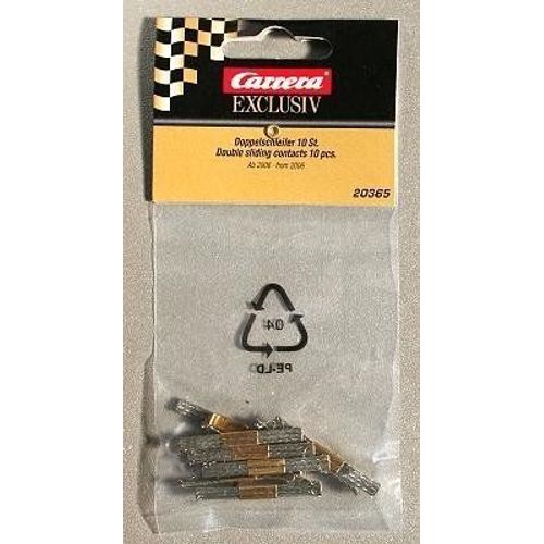 Carrera Evolution - Accessoires Pour Circuit - 20020365 - 1/32 Eme Analogique - 10 Frotteurs Doubles Pour Voitures Evolution Apr?S 2007-G?n?rique