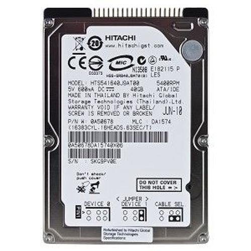 Hitachi HTS541640 - Disque Dur Interne - 40 Go - SATA - 2.5" - 5400 tours/min