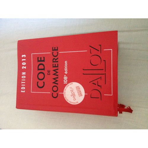 Code De Commerce 2013, 108ème Édition