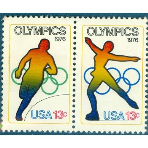 Usa 1976 - Jeux Olympiques - Olympics - 2 X 13c Attenants - Scott 1697 1698 - Neufs **