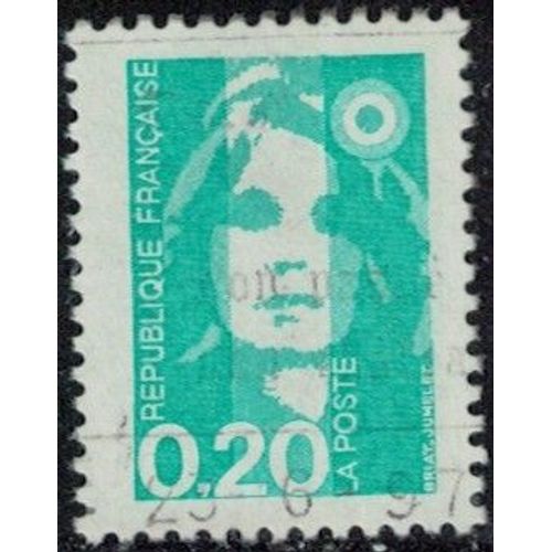 France 1990 Oblitéré Used Marianne Du Bicentenaire Briat 0f20 Émeraude Y&t 2618 Su