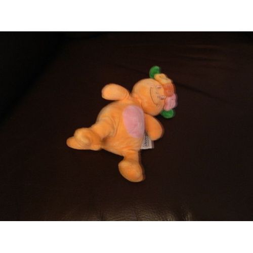 Doudou Peluche Dinosaure Dragon Influx Cora - Orange Rond Rose Vert