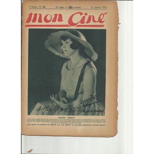 Mon Ciné (25 Janvier 1923)  N° 49 : Maggy Thery - Charles Bryant - Maë Marsh - Tom Mix - Pola Negri - Bert Lytell..