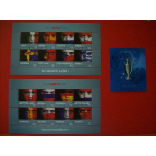 Lot De 3 Blocs Autriche - Thème Football Euro 2008 - Uefa